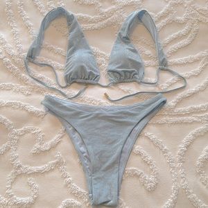Monday Swim Powder Blue Shimmer Set S/M